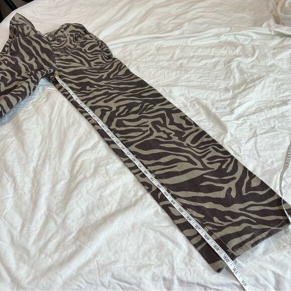 RSQ Zebra Striped Wide Leg High Waist Pants sz 24 - Picture 9 of 16
